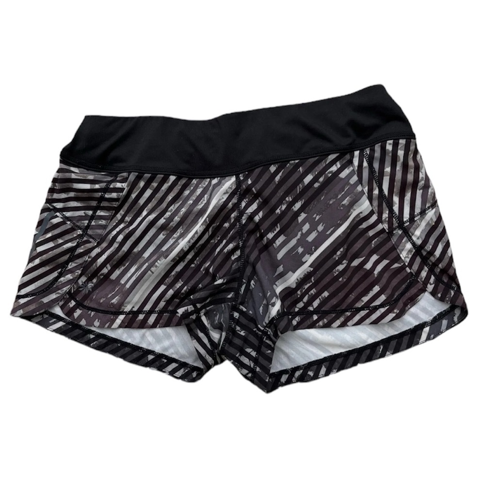 ATHLETA Women’s Lined Black Gray Low Rise Stretch Athletic Shorts sz XS - Picture 3 of 8